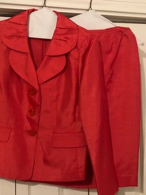 Beautiful Bright Orange Skirt and Jacket